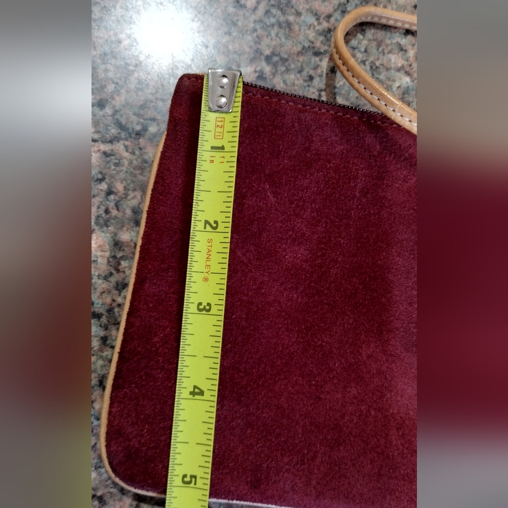 COACH 1941 Large Oxblood Suede Leather Wristlet Clutch Purse - Picture 11 of 16
